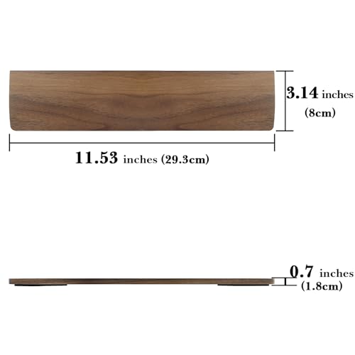 Repose-poignet en bois de bureau pour clavier compact d'ordinateur - 4