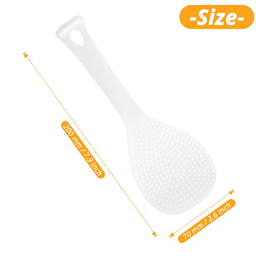 Nutjam 2 Pcs Rice Paddle, Non-Stick Stand-Up Rice Spoon, Heat Resistant Serving Rice Spatula Kitchen Gadge (White,2 Pcs) #TOP1