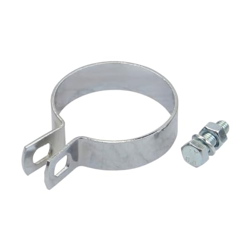 Citomerx Collier d'échappement 60 mm chromé compatible avec Zündapp Puch Kreidler Hercules Mofa Moped Mokick - Argenté