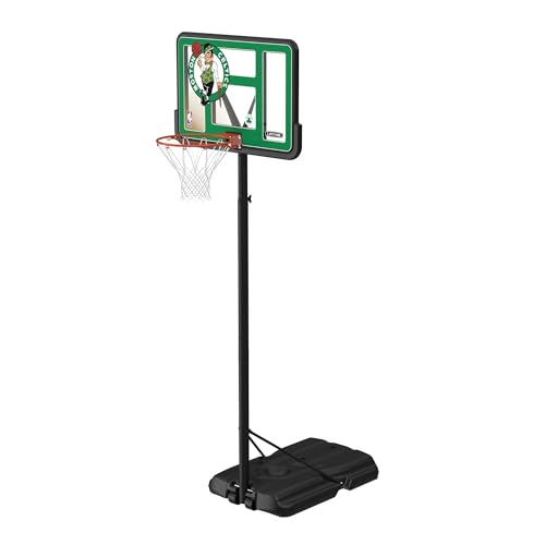 Image of Lifetime NBA Boston Celtics Portable Basketball Hoop, Adjustable Height 7.5-10 Ft, 44 Inch Shatterproof Fusion Backboard, Base with Wheels