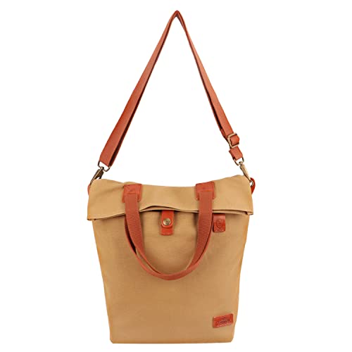 TOURBON Canvas Waterproof Bike Bicycle Rear Pannier Bag Women's Tote Shoulder Bag