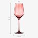 Khen Colored Crystal Wine Glass | Set of 2 | Large Stemmed 12 oz Glasses, Great for all Occasions & Special Celebrations Italian Style Tall Drinkware for Red & White Dinner Glassware (Cranberry Red)