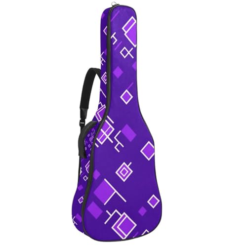 Sac guitare acoustique violet géométrique 42.9" avec poches