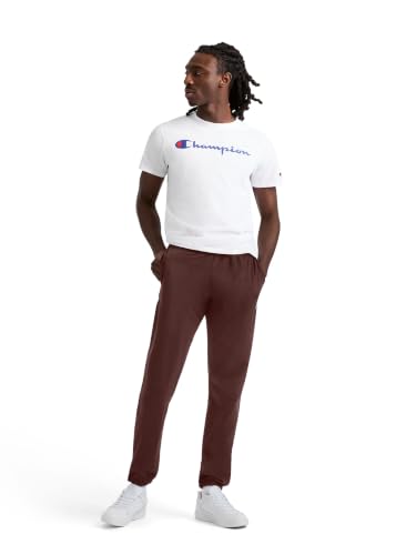Image of Champion Men's Cinched-Bottom Lounge Pants, Standard Fit, Lightweight 100% Cotton, Available in Regular and Big & Tall