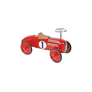 Goki 14135 Roter Retro Rennwagen Rutscher