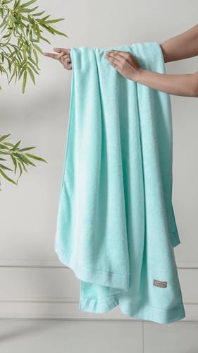 Image of Spread Spain Bamboo Towels for Bath, Towels for Bath Large Size, Bamboo Bath Towel High Absorbent & Soft, 360 GSM, 4pc Set Bath Towel for Men /Women