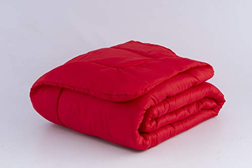 Kit Edredom Casal Queen Jogo de Lençol 06 peças Aconchego Dupla Vermelho Face Casa Dona