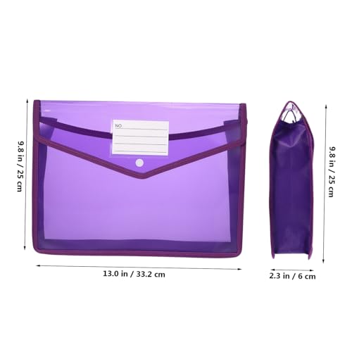 DIYEAH 7Pcs Saco De Arquivo De Sacos De Arquivo Transparentes Pastas De Documentos Expandindo Organi