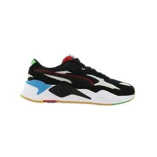 PUMA Tênis masculino RS-X³ WH Preto Branco 373308-02, Preto, 40
