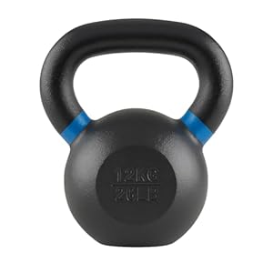 Rage Fitness Single Cast Iron Kettlebell | Powder Coated – Wide Handle Weights for Core & Glute Workouts; Swings, Squats, Deadlifts; Strength, Endurance & Flexibility for Men & Women