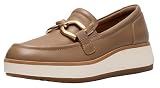Clarks Women's Zylah Top Loafer, Taupe Leather, 8.5