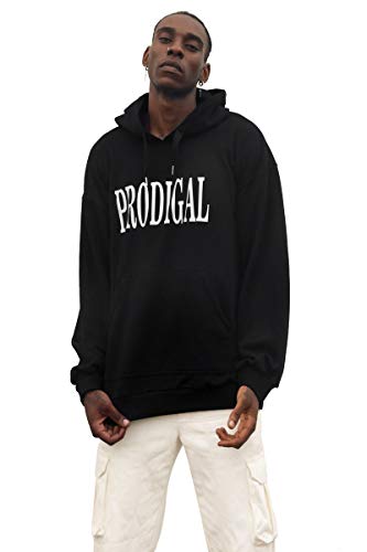 Sweat à capuche Prodigal Noir Large pour homme au style streetwear minimaliste