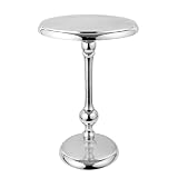End Table for Living Room, Side Table, Small Side Table Nightstand, Space-Saving End Tables Living Room with Tool-Free Assembly, Modern Silver Accent Table Furniture 15x22