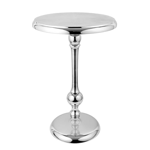 End Table 15x22, Lightweight Modern Aluminum Side Table for Sofa - Silver