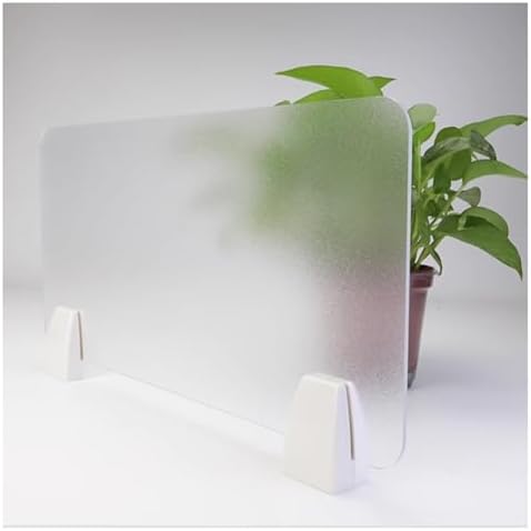 Acrylic Portable Desk Divider - Freestanding Privacy Panel for Home, Office, School & Mall - Visual Distraction Reduction, Clear Acrylic Partition for Workstations