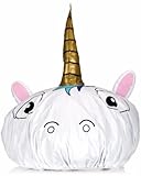 Cierre elástico Gorro de ducha blanco Unicornio