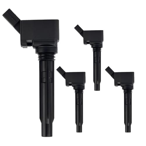 Ignition Coil Pack of UF765: 4Pcs for Volkswagen Passat Golf Jetta Beetle GTI Fits for Audi A3 A4 A5 A6 A7 TT TTS S3 1.8L 2.0L 2014 2015 2016 2017 2018 2019 2020 Coil Packs Replaces UF716 UF752