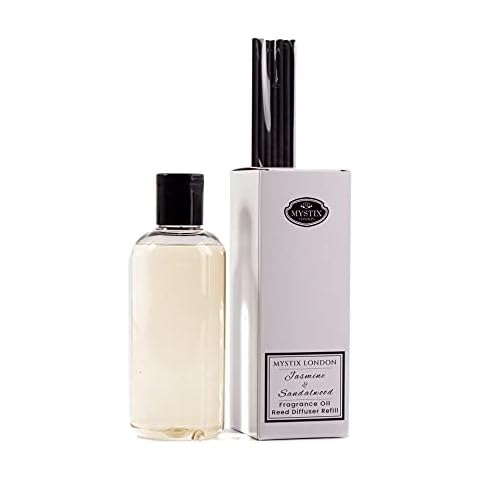 Mystix London | Jasmine & Sandalwood - Fragrance Oil Reed Diffuser Refill - 250ml Cover