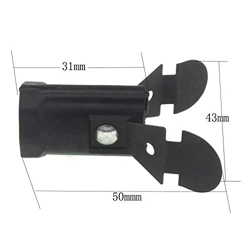 E12 Candelabra Lamp Holder,Candelabra Base Phenolic Sockets with Double Spring Clip (Pack of 3)