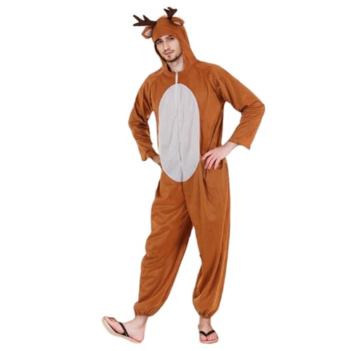 Costume de cerf à capuche avec bois le cadeau original pour adulte