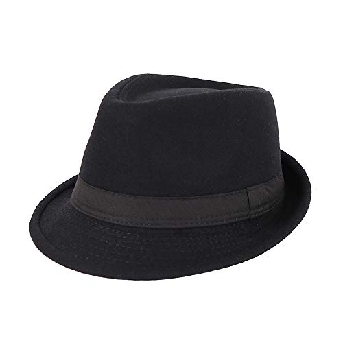 Fedora Trilby chapeau de jazz pour homme et femme look Manhattan rétro élégant