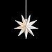 Produktbild Sterntaler Dekostern | Weihnachtsstern Kunststoff | 9-Zacker Stern | mit Timer | Weiß | 11,5cm | Innen | LED | Batterie