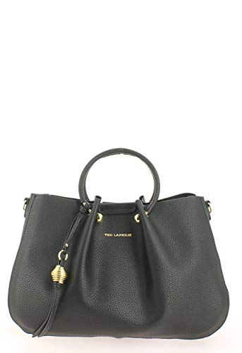 Sac bourse Gretel Noir Ted Lapidus aux finitions de maroquinerie