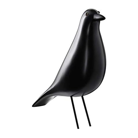 VOANZO House Bird, Mid Century Bird Adornment Office Home Decor, Desk Dove Ornament, Arts Pigeon Gifts(Black) Cover