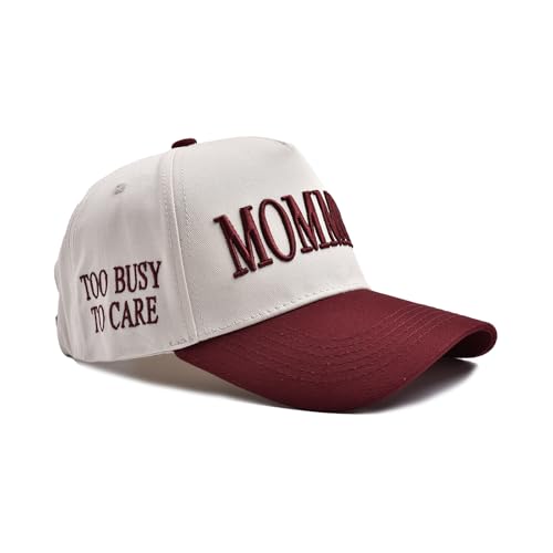 Image of Trucker Hat for Women Men Embroidery Mommin Two Tone Adjustable Baseball Cap Hat Trendy Vintage Snapback Hat