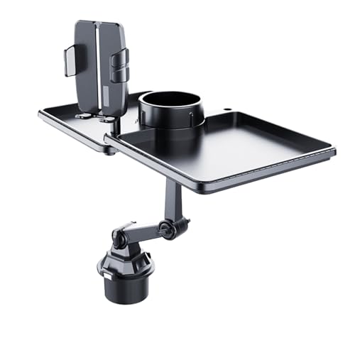 Support de tasse extensible et grand plateau amovible pour repas en voiture