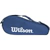 Wilson Federer Pro Staff Precision XL 110 Gloss Red Tennis Racquet in Grip Size 4 3/8 Bundled with a Navy Advantage 2.5 Tennis Bag (Incredible Feel and Control)