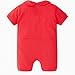 Baby Boy Car Racer Romper - Cotton Short Sleeve Outfit for Birthday, Halloween, Toddler Clothes (Red, 6-12 Months)