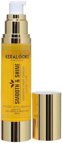 Smooth & Shine Argan Oil Hair Serum (50ml) Provides Instant Shine, Smoothness & Soft Hair | Non Greasy Hair Serum for Hair Growth Rich in Argan Oil, Jojoba Oil | Bliss for Tangles & Dry hair