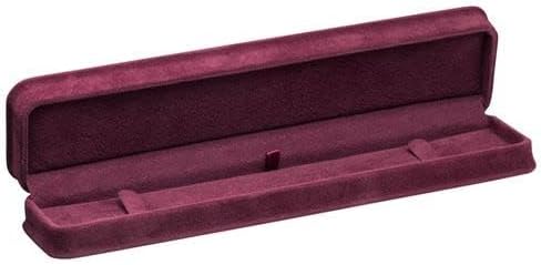 Miniatura 3 de Allure - Caja de pulsera de gamuza color burdeos, elegante estuche de pulsera de diamantes, con interior de terciopelo burdeos, caja de regalo de