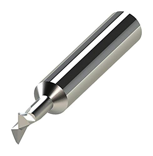 Micro 100 DT-125-060-010X Dovetail Cutter, 60° Included Angle, .065" LOC, 1/8" Cutter Dia, .065" Neck Dia, 1/8" Neck Length, .010" Corner Rad, 2 Fl, 1/8" Shank Dia, 1-1/2" OAL, AlTiN