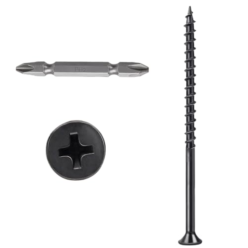 #8 x 3-1/4 Tornillos para Drywall negros para madera 100 piezas HS/ZGLS-08 miniatura 1