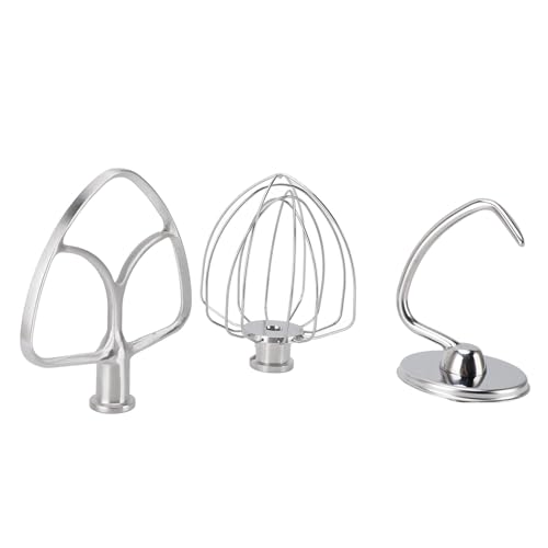 Juego de accesorios de acero inoxidable para batidora plana con gancho para masa resistente 5