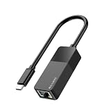 ALL-LUCKY USB C to Ethernet Adapter, 1000Mbps Gigabit RJ45 LAN Network Adapter, Compatible with iPhone 15/16/17, iPad USB-C, MacBook/Pro/Air, Laptop, Windows 11/10/8/7, Mac OS, Plug and Play