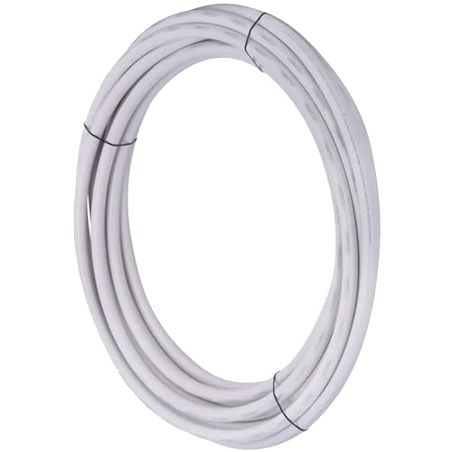 Image of SharkBite 1-1 /4 Inch x 100 Feet White PEX Pipe Flexible Water Tubing for Plumbing, PEX-B, U885W100