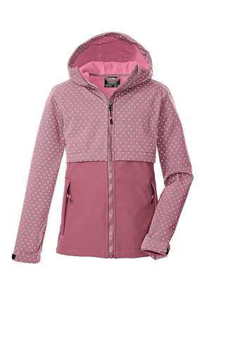 killtec Mädchen Softshelljacke mit Kapuze KOW 227 GRLS SFTSHLL JCKT puderrosa 128 43573-000