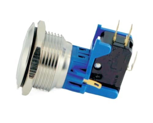 Interruptor pulsador de 25mm enclavable que soporta 15A de alta corriente con iluminación de 6V
