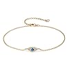 LOYATA-Dainty-Ankle-Bracelet14K-Gold-Plated-Tiny-Bead-Anklet-Dainty-White-Cubic-Zirconia-Cross-Tassel-Foot-Chain-Cute-Lucky-Moon-Evil-Eye-Foot-Jewelry-Boho-Anklets-for-Women LOYATA Evil Eye Anklet For Women 14K Gold Plated Tiny Bead Anklet Dainty Blue Cubic Zirconia Evil Eye Foot Chain Lucky Multi Colored Evil Eye Foot Jewelry (Evil)