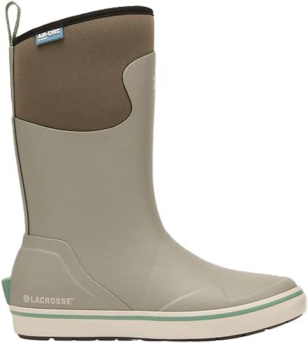 LaCrosse Alpha Deck Boot 12' Women's Waterproof Insulated Boots - Durable, Non-Slip Sole for Outdoor Adventures, Rock Ridge - 9 M