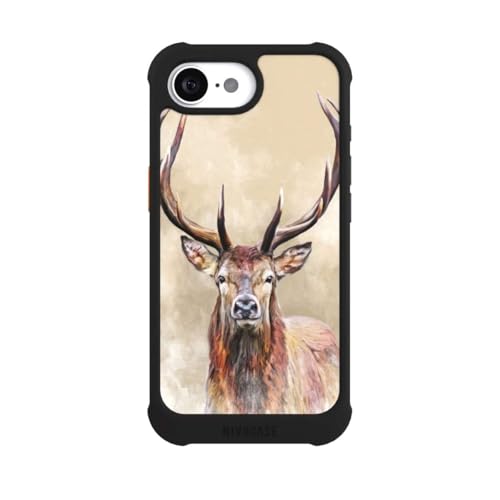 Coque compatible iPhone 16e MagSafe NIVOmax au design cerf raffiné