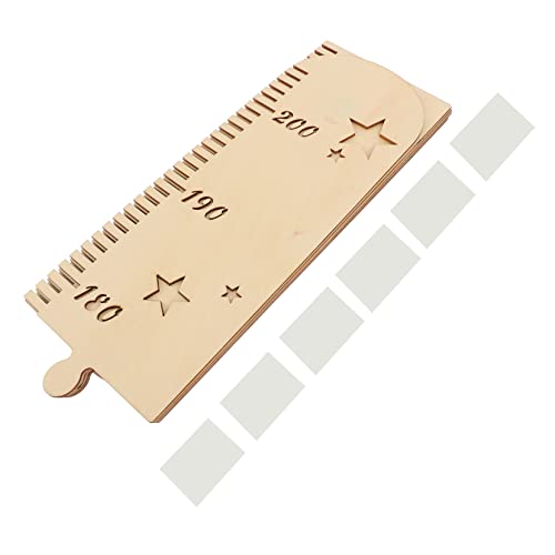 SUPVOX 1 Set Splicing Height Chart for Nordic Style Wooden Growth Chart with Star Shaped Durable Wall Ruler for Growth Measurement and Home Decoration