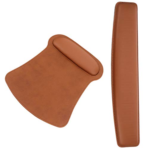 Uonlytech Weiche Computermausmatte Tastatur-Handballenauflage mit Mauspad-Set Ergonomische Handgelenkstütze für Gaming Office Brown Tastatur Handgelenk Kissenauflage Pad Cover
