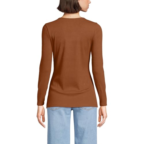 Image of Lands' End Women's Cotton Rib Knit T-Shirt