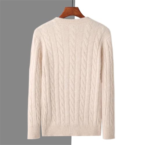 Men's Pullover Sweaters O-Neck Long Sleeve Warm Casual Knitted Large Size Twisted Sweater2