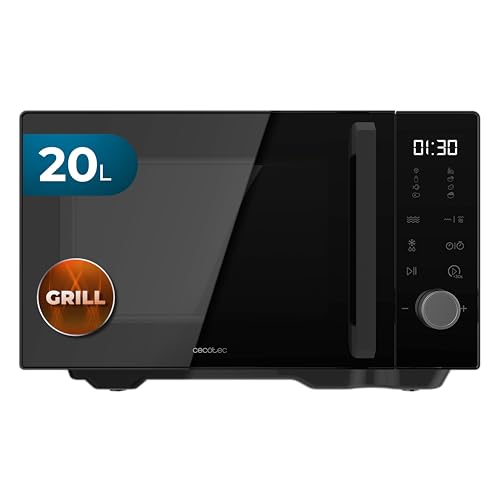 Cecotec Microondas sin Plato Proclean Flatbed Inverter Pro Black. 800W, 20L, Tecnología Inverter y Flatbed, Cocción Uniforme, Mayor Espacio Útil, Avisador Acústico, Ahorro Energético