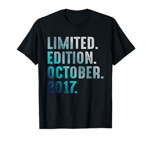 Edición Limitada Octubre 2017 Retro Vintage 2017 Camiseta